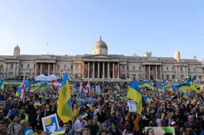 В Лондоне прошла акция в поддержку Украины