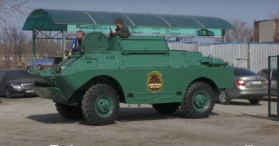 Украинец передал теробороне свой бронеавтомобиль (видео)
