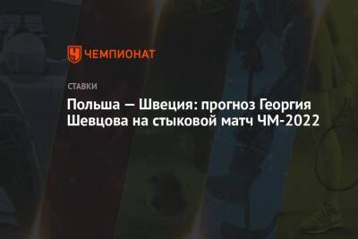 Польша — Швеция: прогноз Георгия Шевцова на стыковой матч ЧМ-2022