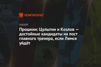 Прошкин: Цулыгин и Козлов — достойные кандидаты на пост главного тренера, если Лямся уйдёт