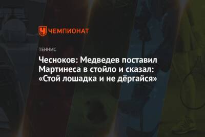 Чесноков: Медведев поставил Мартинеса в стойло и сказал: «Стой лошадка и не дёргайся»