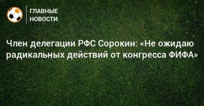 Член делегации РФС Сорокин: «Не ожидаю радикальных действий от конгресса ФИФА»