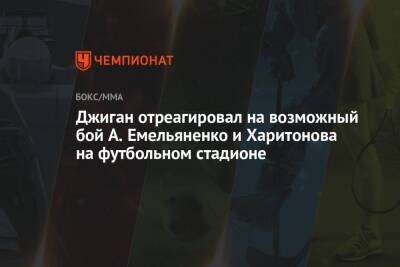 Джиган отреагировал на возможный бой А. Емельяненко и Харитонова на футбольном стадионе