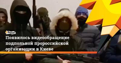 Появилось видеообращение подпольной пророссийской организации вКиеве