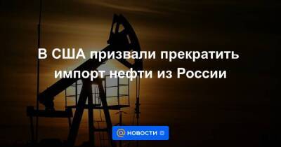 В США призвали прекратить импорт нефти из России