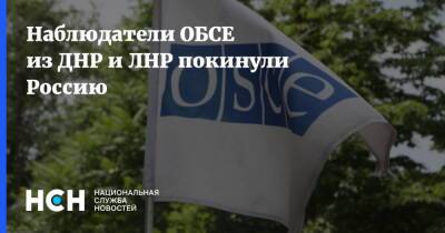 Наблюдатели ОБСЕ из ДНР и ЛНР покинули Россию