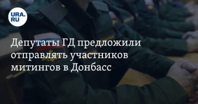 Депутаты ГД предложили отправлять участников митингов в Донбасс