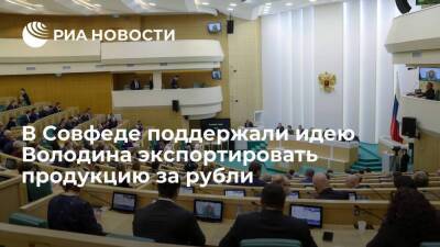 Сенатор Иконников назвал идею Володина экспортировать продукцию за рубли правильной