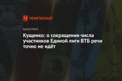Кущенко: о сокращении числа участников Единой лиги ВТБ речи точно не идёт
