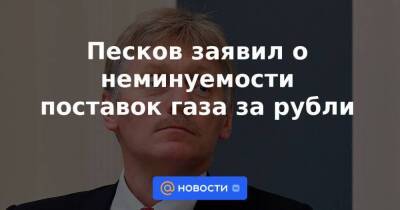 Песков заявил о неминуемости поставок газа за рубли