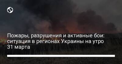 Пожары, разрушения и активные бои: ситуация в регионах Украины на утро 31 марта