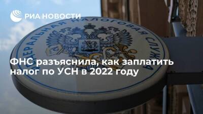 ФНС разъяснила россиянам, как заплатить налог по упрощенной системе в 2022 году