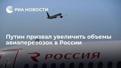 Президент Путин: объем авиаперевозок в 2022 году должен вырасти на сто миллионов человек