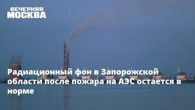 Радиационный фон в Запорожской области после пожара на АЭС остается в норме