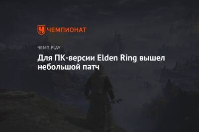 Для ПК-версии Elden Ring вышел небольшой патч