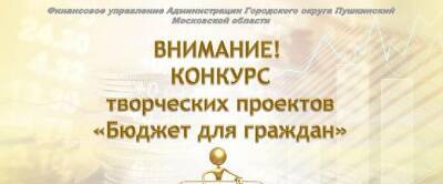 Жителей Пушкинского приглашают на конкурс творческих проектов «Бюджет для граждан»