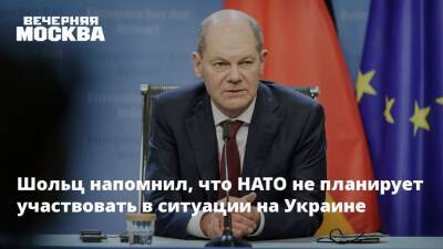 Шольц напомнил, что НАТО не планирует участвовать в ситуации на Украине