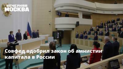 Совфед одобрил закон об амнистии капитала в России