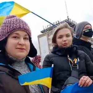 Мелитополь вышел на митинг против российских захватчиков