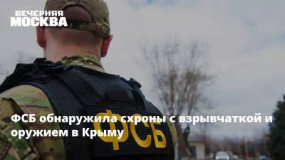 ФСБ обнаружила схроны с взрывчаткой и оружием в Крыму