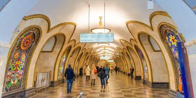 Мэр Москвы открыл новый вестибюль станции "Новослободская"