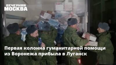 Первая колонна гуманитарной помощи из Воронежа прибыла в Луганск