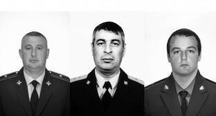 В Кабардино-Балкарии простились с тремя погибшими на Украине военными
