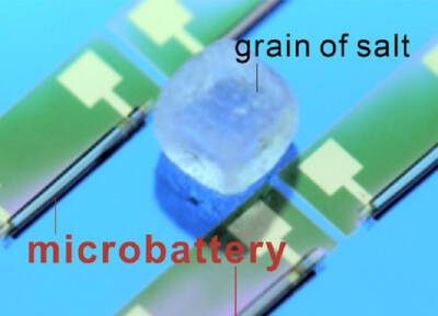 Немецкие ученые создали батарейку размером меньше 1 квадратного миллиметра