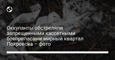 Оккупанты обстреляли запрещенными кассетными боеприпасами мирный квартал Покровска – фото