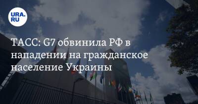 ТАСС: G7 обвинила РФ в нападении на гражданское население Украины