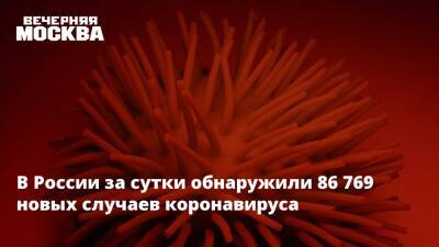 В России за сутки обнаружили 86 769 новых случаев коронавируса