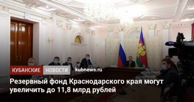 Резервный фонд Краснодарского края могут увеличить до 11,8 млрд рублей