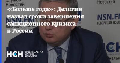 «Больше года»: Делягин назвал сроки завершения санкционного кризиса в России