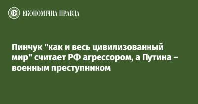 Пинчук "как и весь цивилизованный мир" считает РФ агрессором, а Путина – военным преступником