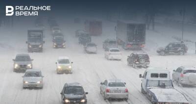 В Татарстане временно ограничили движение транспорта по трассе М-5 из-за погоды