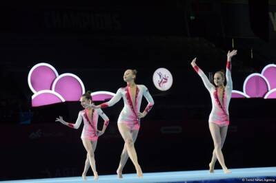 В Баку стартовал заключительный день Всемирных соревнований среди возрастных групп по акробатической гимнастике (ФОТО) - trend.az - Азербайджан