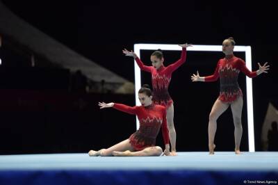Азербайджанская женская группа прошла в финал Всемирных соревнований по акробатической гимнастике - trend.az - Россия - Англия - Бельгия - Израиль - Германия - Франция - Польша - Голландия - Португалия - Азербайджан