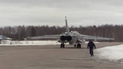 Минобороны показало видео с Су-34, который уничтожил объект украинских националистов