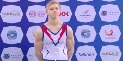 На Кубке мира российский гимнаст вышел на церемонию награждения с буквой "Z" на форме
