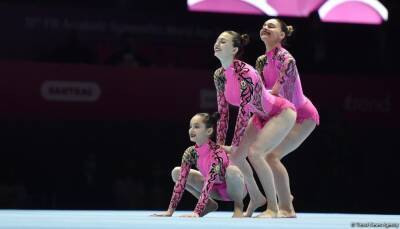 Азербайджанская группа заняла первое место на Всемирных соревнованиях по акробатической гимнастике (ФОТО) - trend.az - Россия - Бельгия - Азербайджан