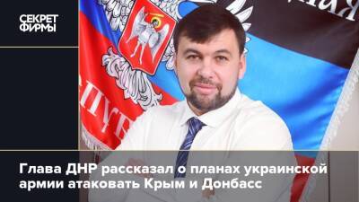 Глава ДНР рассказал о планах украинской армии атаковать Крым и Донбасс
