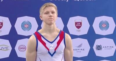 Российский гимнаст наклеил на форму букву "Z", но проиграл украинцу