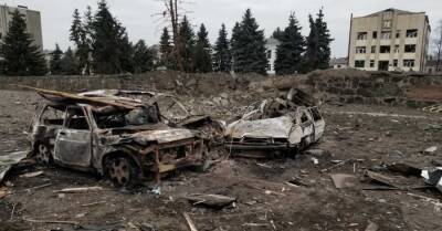 В ГСЧС показали разрушенный от авиаудара центр города Малин Житомирской области