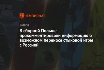 В сборной Польше прокомментировали информацию о возможном переносе стыковой игры с Россией