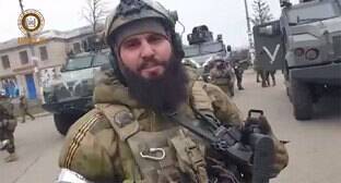 Кадыров опубликовал видеоотчет чеченского командира с Украины
