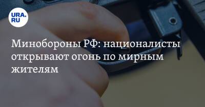 Минобороны РФ: националисты открывают огонь по мирным жителям