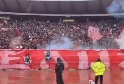 Фанаты белградского футбольного клуба «Црвена Звезда» выступили в поддержку России