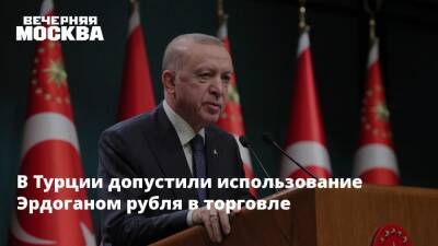 В Турции допустили использование Эрдоганом рубля в торговле