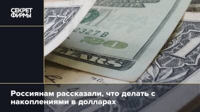 Россиянам рассказали, что делать с накоплениями в долларах
