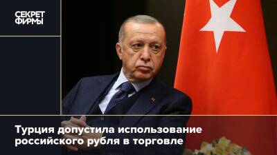 Турция допустила использование российского рубля в торговле